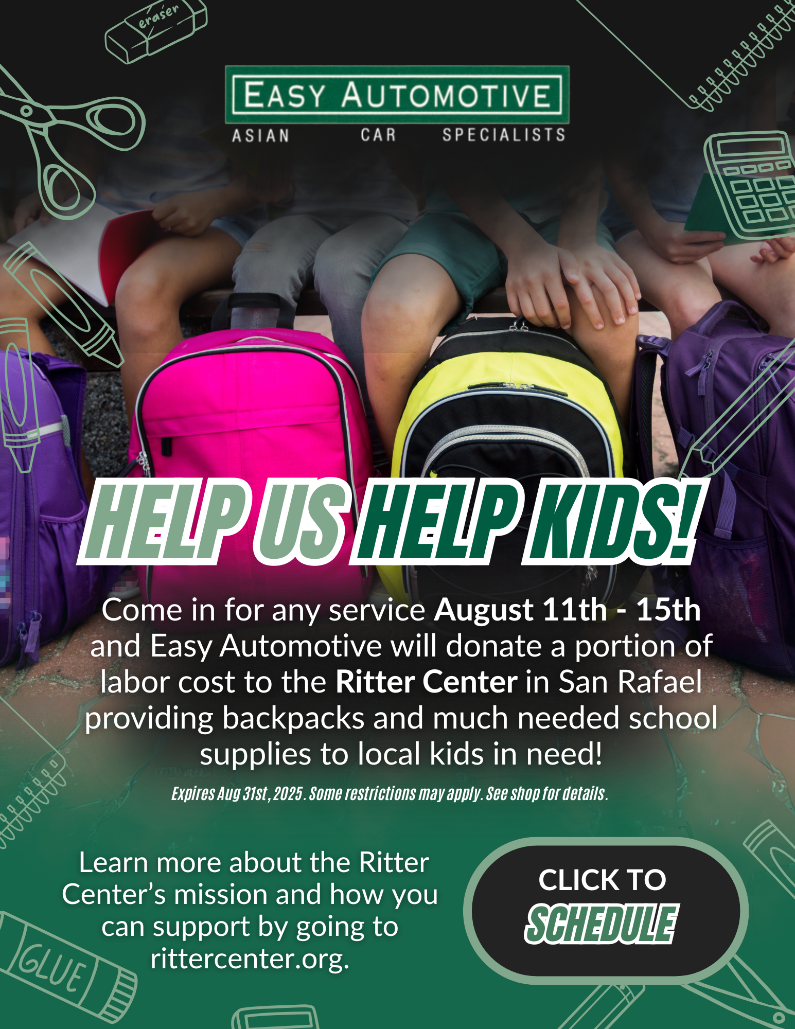 August Flyer | Help Us Help Kids